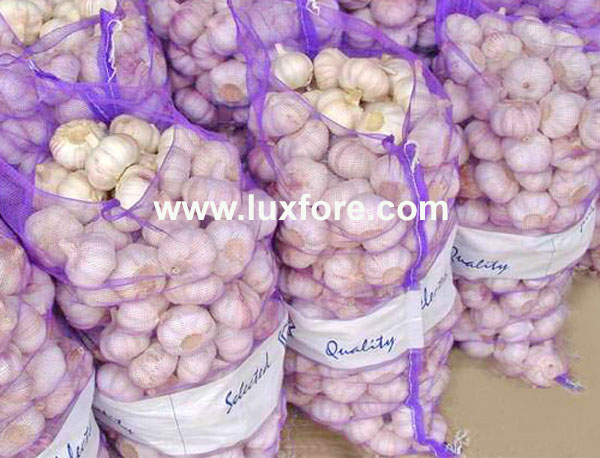 Purple Polyethylene Mesh Bag for Garlic